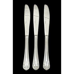 Hampton Silversmiths Katrinka 3 Dinner Knives Stainless Replacement Knife Glossy